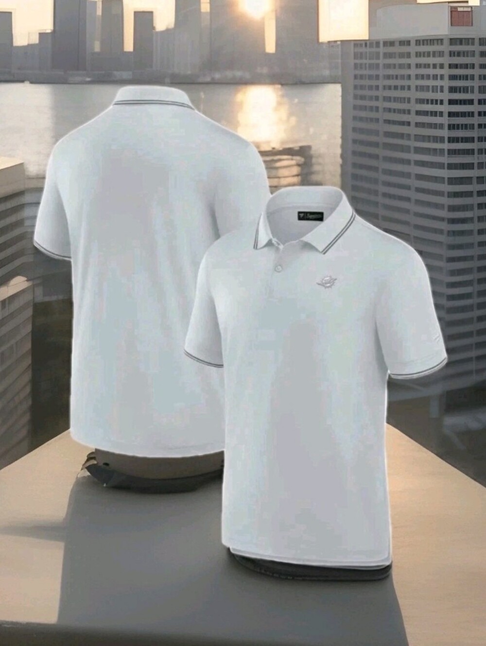 NFL: FANATICS: SIGNATURE: MEN'S: MIAMI DOLPHINS: GRAY: POLO SHIRT: SIZE: L: NEW